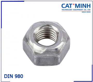 Hexagon nuts with thread lock DIN 980