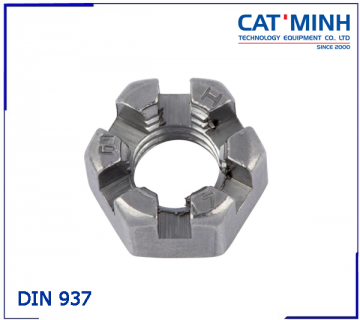 Hexagon thin slotted nuts DIN 937