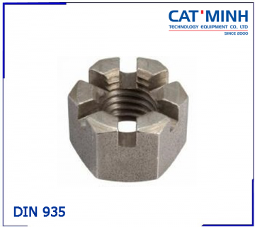 Hexagon slotted nuts DIN 935